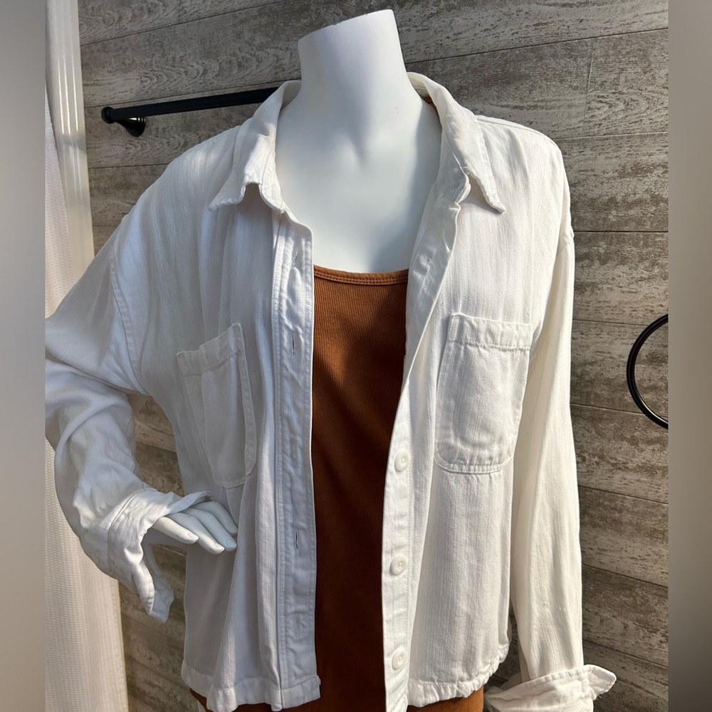 Lightweight white Jean jacket